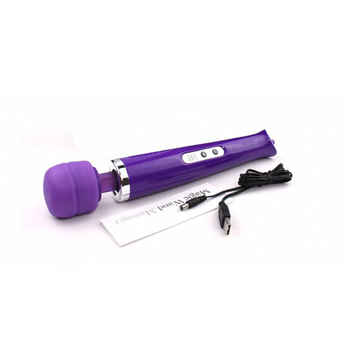 Vibrador Recarregável Varinha Mágica Silicone USB Cor:Rosa - Imagem 2