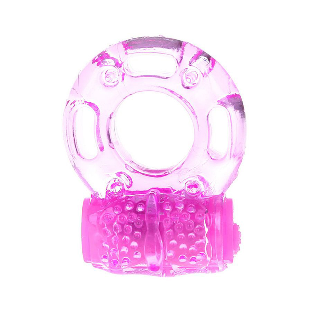 Anel Peniano com Vibrador Borboleta Super Flexível Cor:Roxo - Imagem 3