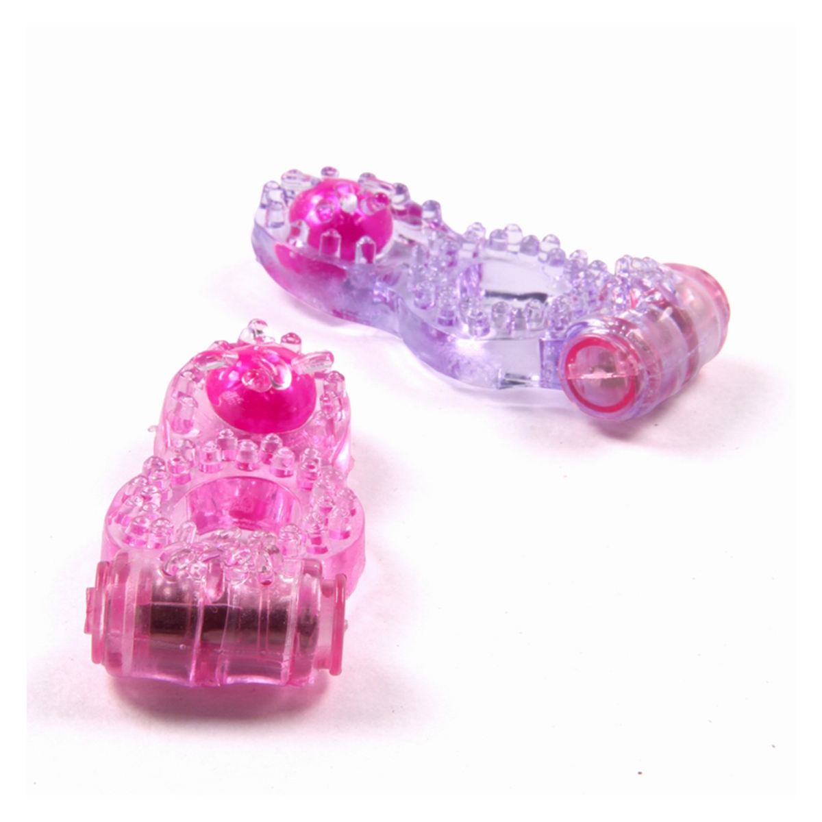 Anel Peniano Pérola Vibrador Duplo Prazer COD:1012 Cor:Roxo - Imagem 2