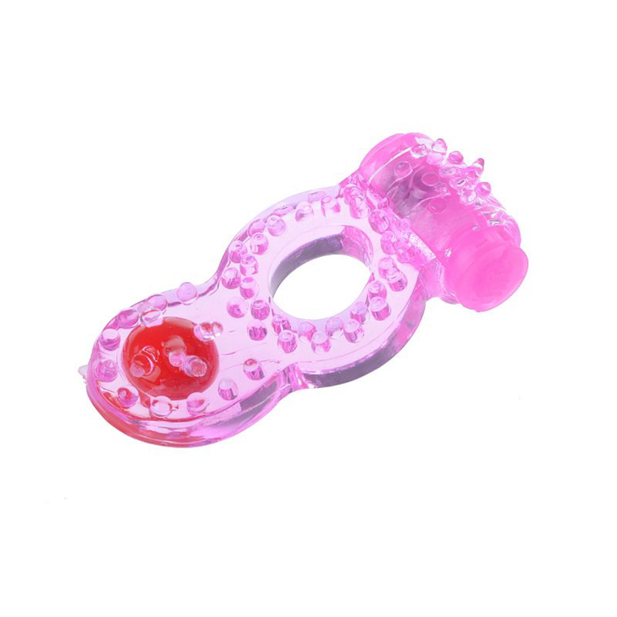 Anel Peniano Pérola Vibrador Duplo Prazer COD:1012 Cor:Roxo - Imagem 3