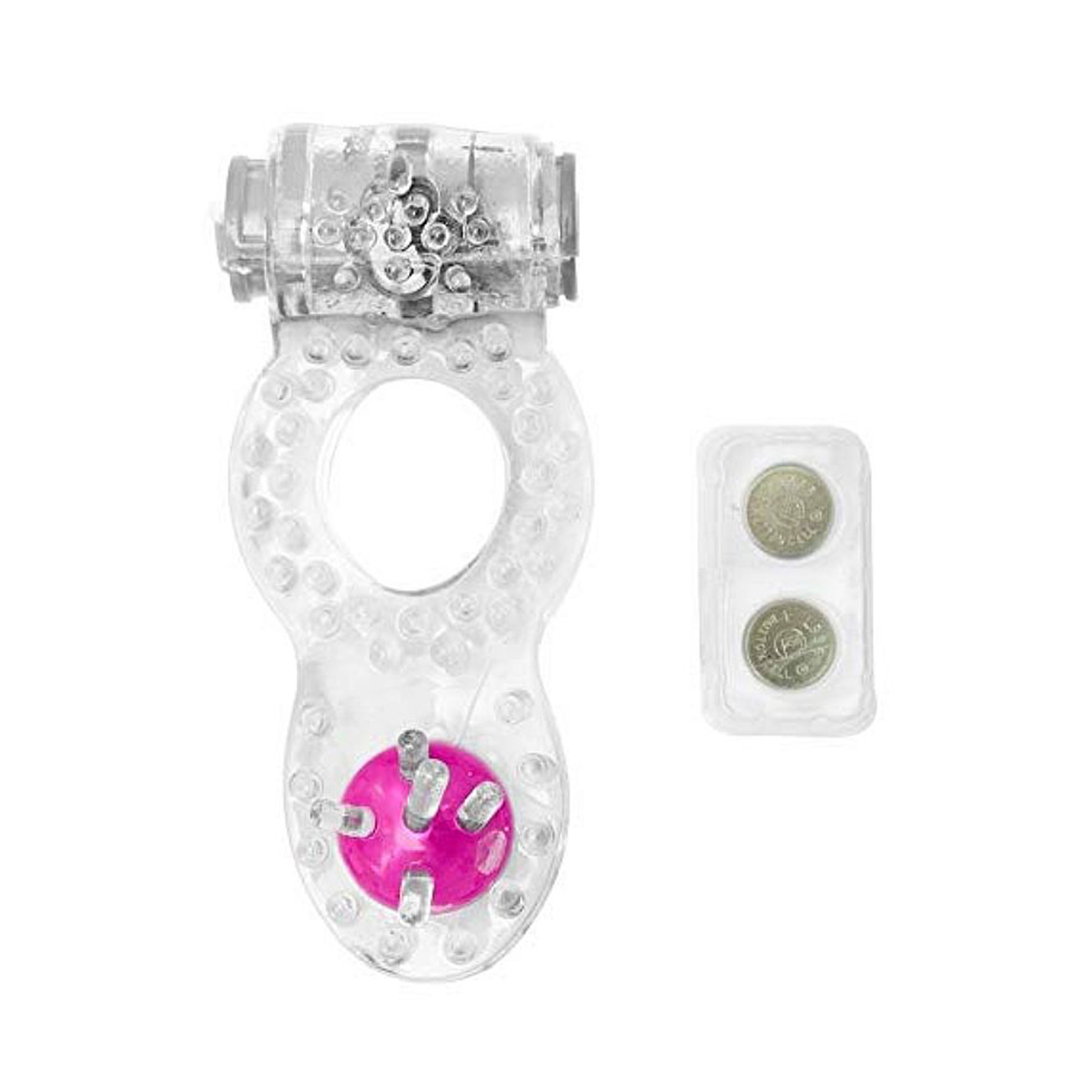 Anel Peniano Pérola Vibrador Duplo Prazer COD:1012 Cor:Roxo - Imagem 5